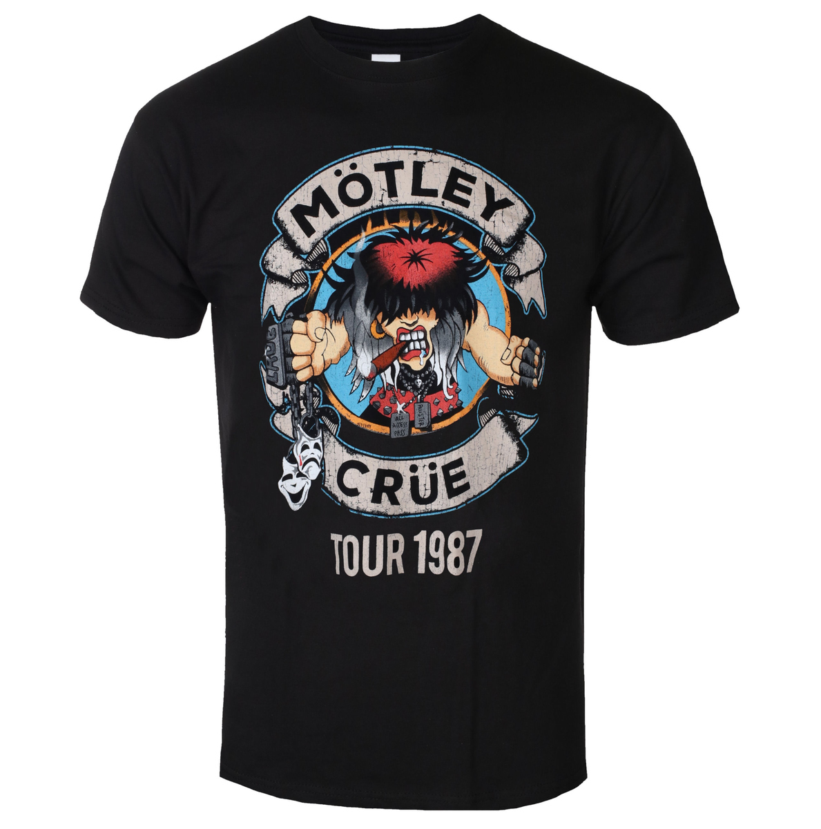 Miesten T-paita Mötley Crüe - Girls Girls Girls Girls Tour '87 - ROCK OFF - MOTTEE51MB M