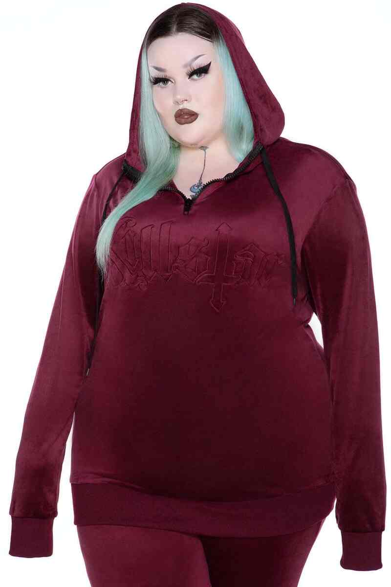 Unisex Huppari KILLSTAR - Fester - BURGUNDY 4XL