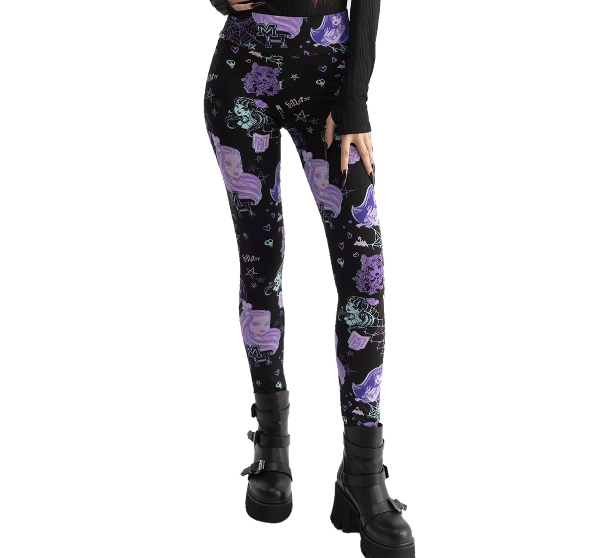 Naisten housut (leggingsit) KILLSTAR x MATTEL MONSTER HIGH - Lets - Multi XS