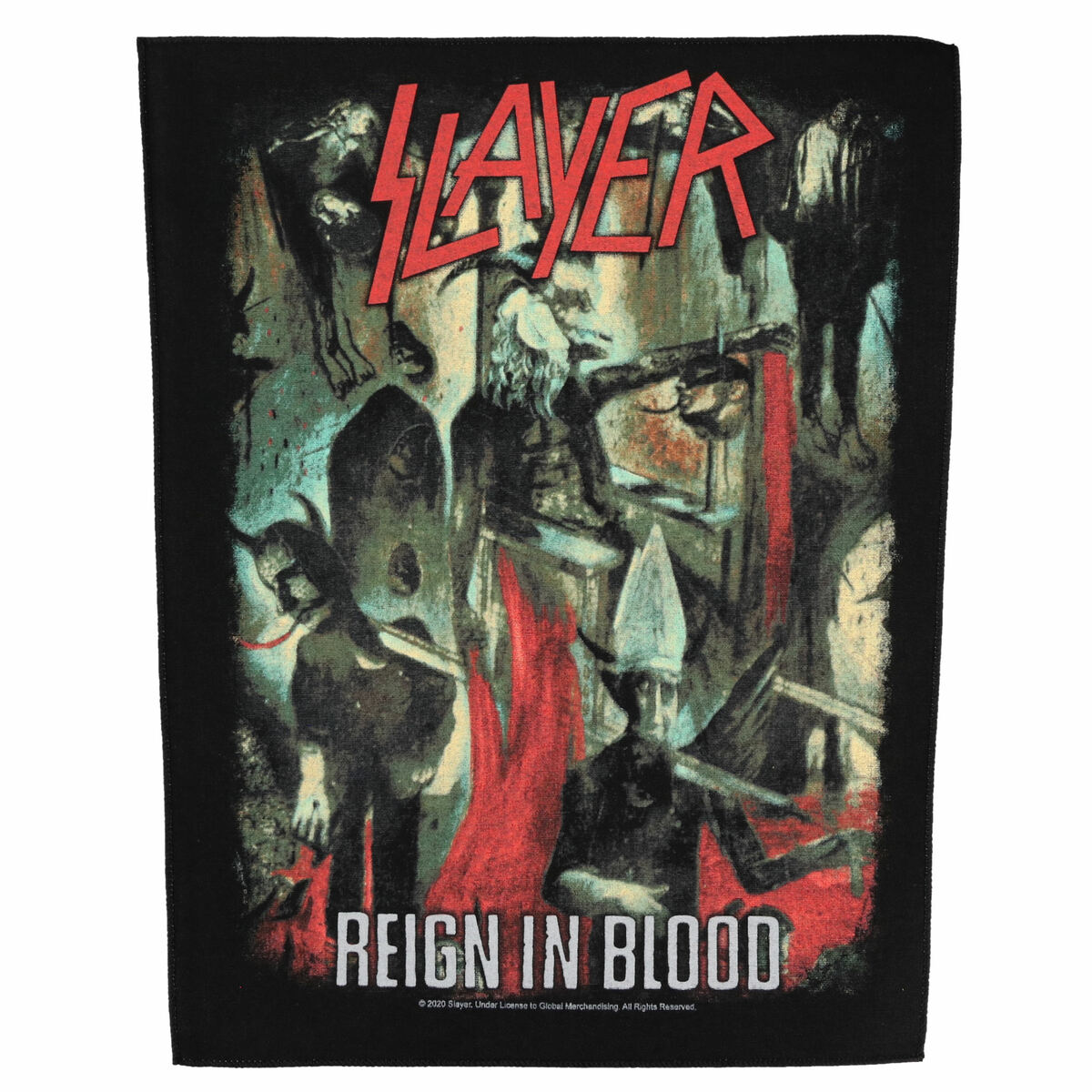 Iso kangasmerkki SLAYER - REIGN IN BLOOD - RAZAMATAZ