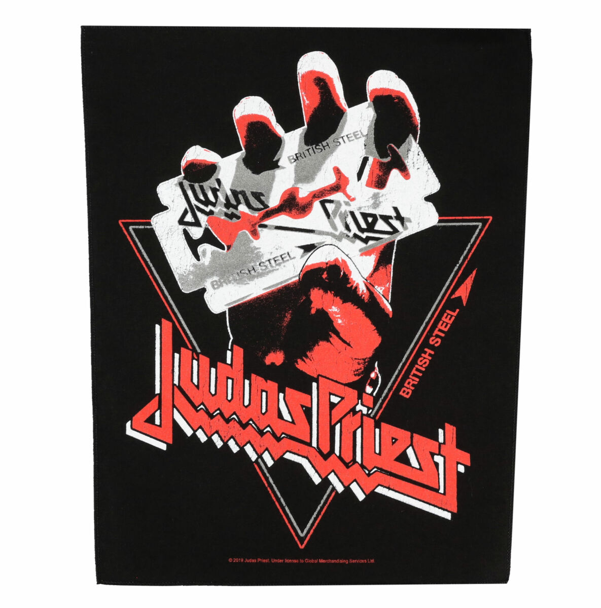 Suuri kangasmerkki JUDAS PRIEST - BRITISH STEEL VINTAGE - RAZAMATAZ